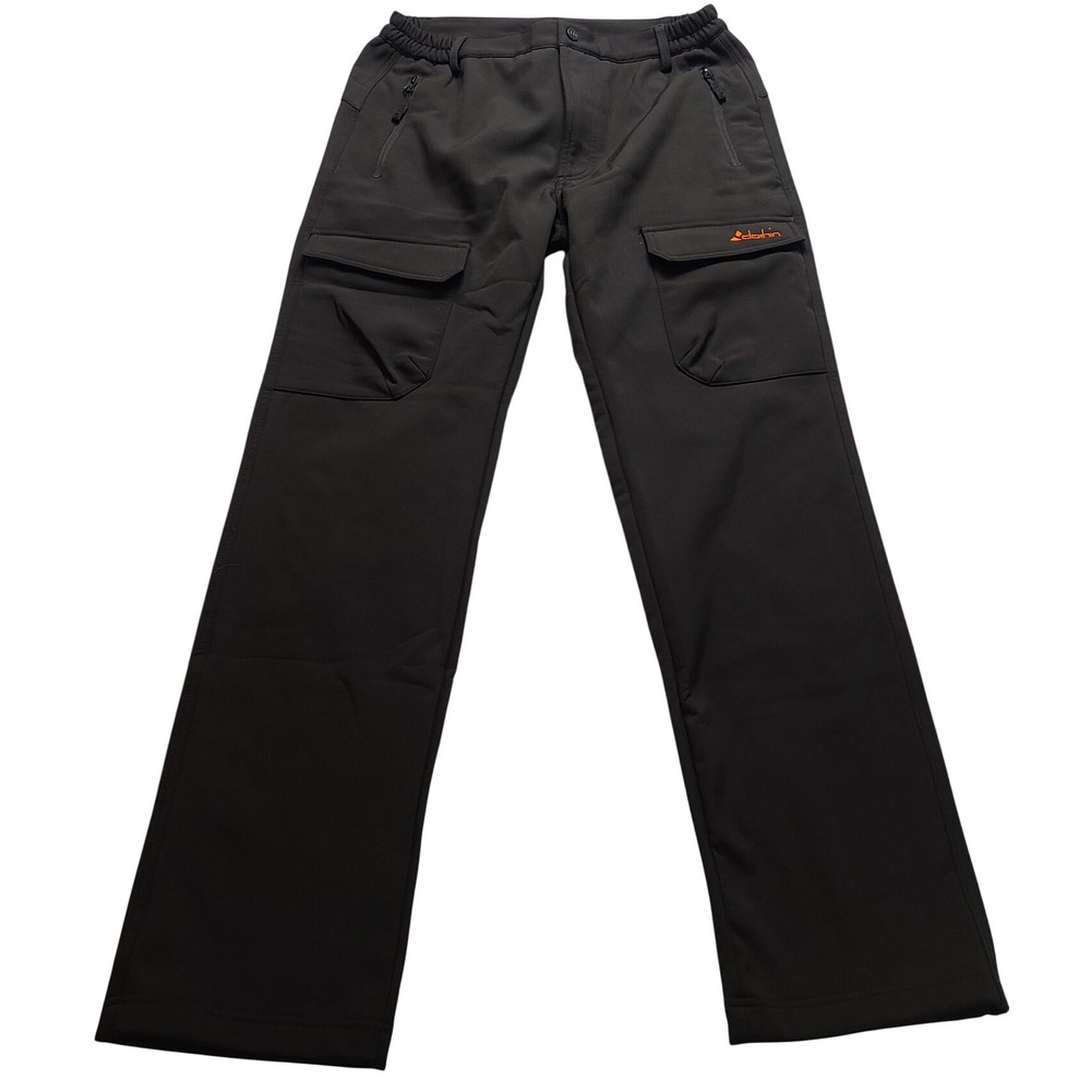 Clothing Men's Softshell Cargo Pants Black Fleece Lined Outdoor Hiking Adv NWOT